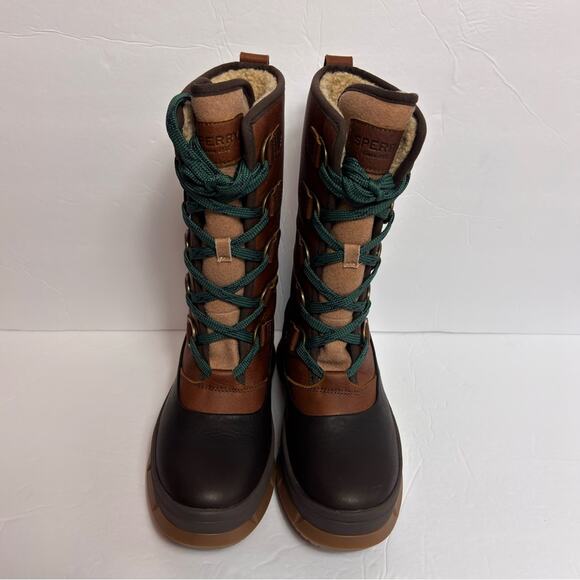 SPERRY WOMEN'S CALF HIGH KITTERY BOOT WOOL TAN WINTER BOOTS SIZE 5.5 NEW - Picture 5 of 10